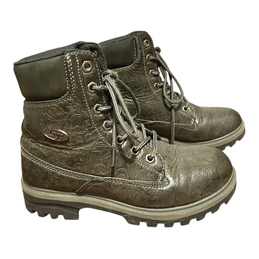 LUGZ Womens Empire Hi Lace Up Casual Ankle Boots Flexastride Slip Resistant 6.5